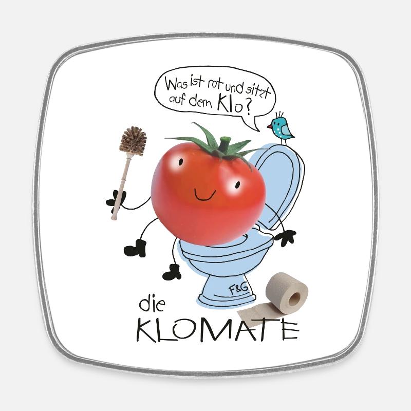 Klomate - Viereckiger Kühlschrankmagnet - Weiß