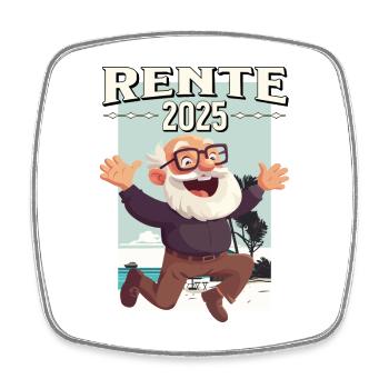 Pension 2025 Retraité Retraité Légende Retraite - Magnet carré - blanc - Devant