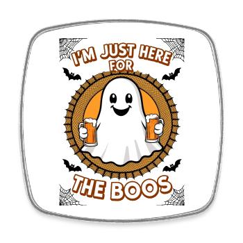 Funny Beer Ghost - Square fridge magnet - white - Front