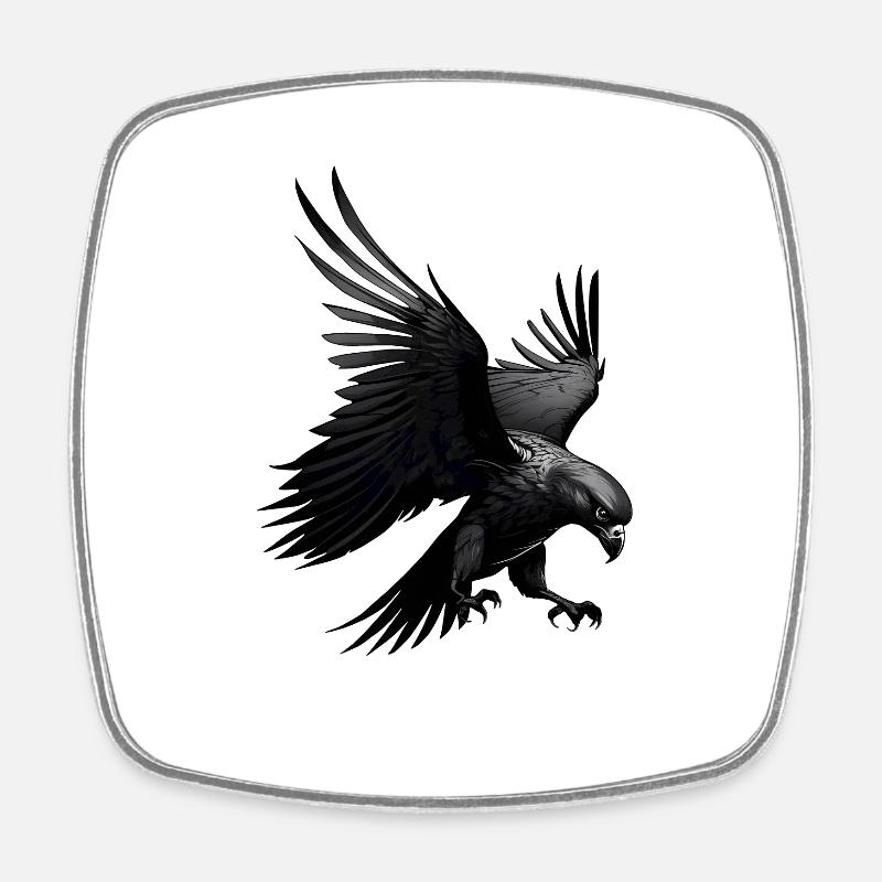 Shadow Eagle - Square fridge magnet - white