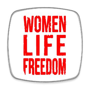Women life freedom - Viereckiger Kühlschrankmagnet - Weiß - Vorne