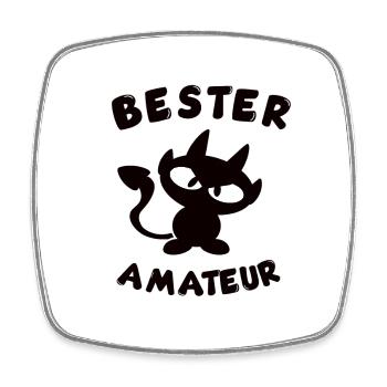 cool best amateur design - Square fridge magnet - white - Front