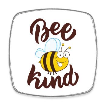 Funny Bee Saying Bee Child - Square fridge magnet - white - Front