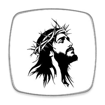 Jesus Christus Katholisch Religion Christentum - Viereckiger Kühlschrankmagnet - Weiß - Vorne