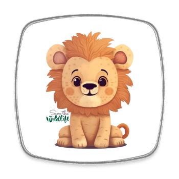 Save the wildlife !! - Square fridge magnet - white - Front