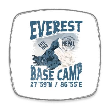 Everest Base Camp Nepal Copy - Square fridge magnet - white - Front