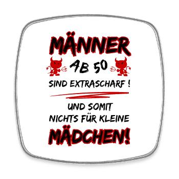 Les hommes de plus de 50 ans sont très chauds... 50e anniversaire - Magnet carré - blanc - Devant