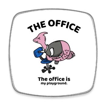 The office is my playground - The office - Viereckiger Kühlschrankmagnet - Weiß - Vorne