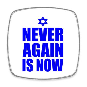 Never again is now - Magnet carré - blanc - Devant