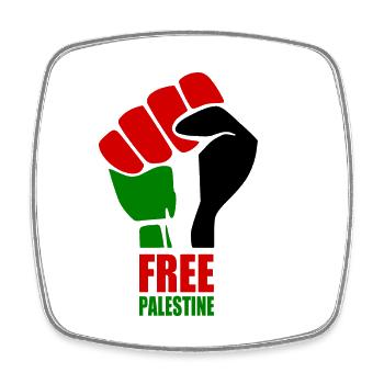 Free palestine - Magnet carré - blanc - Devant