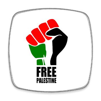 Free palestine - Magnet carré - blanc - Devant