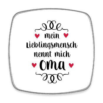 Oma - Viereckiger Kühlschrankmagnet - Weiß - Vorne