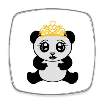 weiblich maedchen prinzessin krone koenigin schoen - Viereckiger Kühlschrankmagnet - Weiß - Vorne