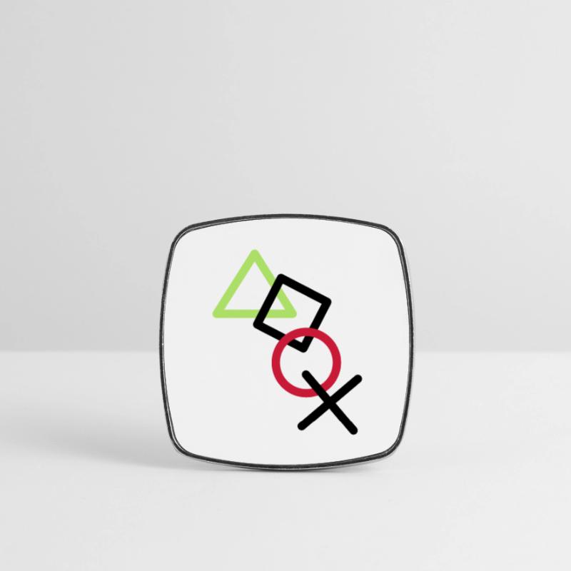 X square triangle icons controller game circle lo Square fridge magnet