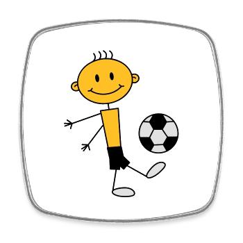 soccer_boy - Magnet carré - blanc - Devant
