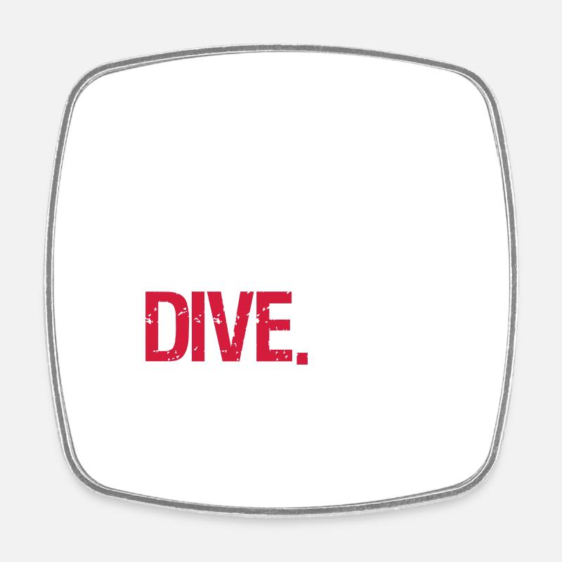 Eat Sleep Dive Repeat - Viereckiger Kühlschrankmagnet - Weiß