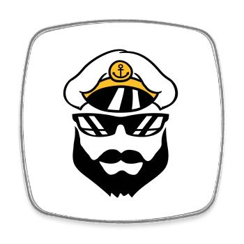 captains sailor sailor ship crew team s - Square fridge magnet - white - Front