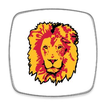 lion - Square fridge magnet - white - Front