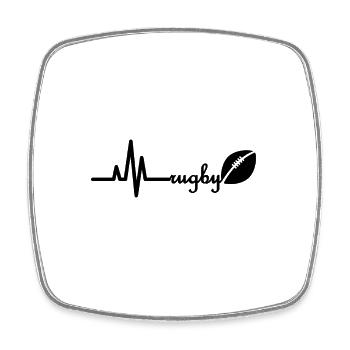 Pulse Line Rugby 2 G - Viereckiger Kühlschrankmagnet - Weiß - Vorne