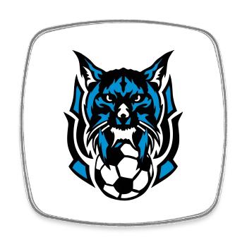 foot lynx logo sauvage animal club - Magnet carré - blanc - Devant