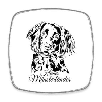 KLEINER MÜNSTERLÄNDER Hund Wilsigns Jagdhunde - Viereckiger Kühlschrankmagnet - Weiß - Vorne