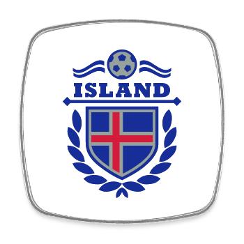 Armoiries de l’Islande - Magnet carré - blanc - Devant