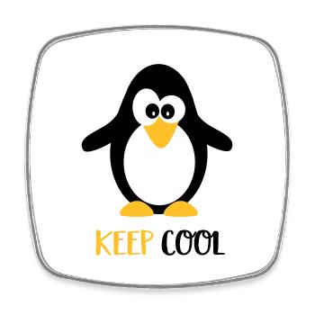 penguin - Square fridge magnet - white - Front