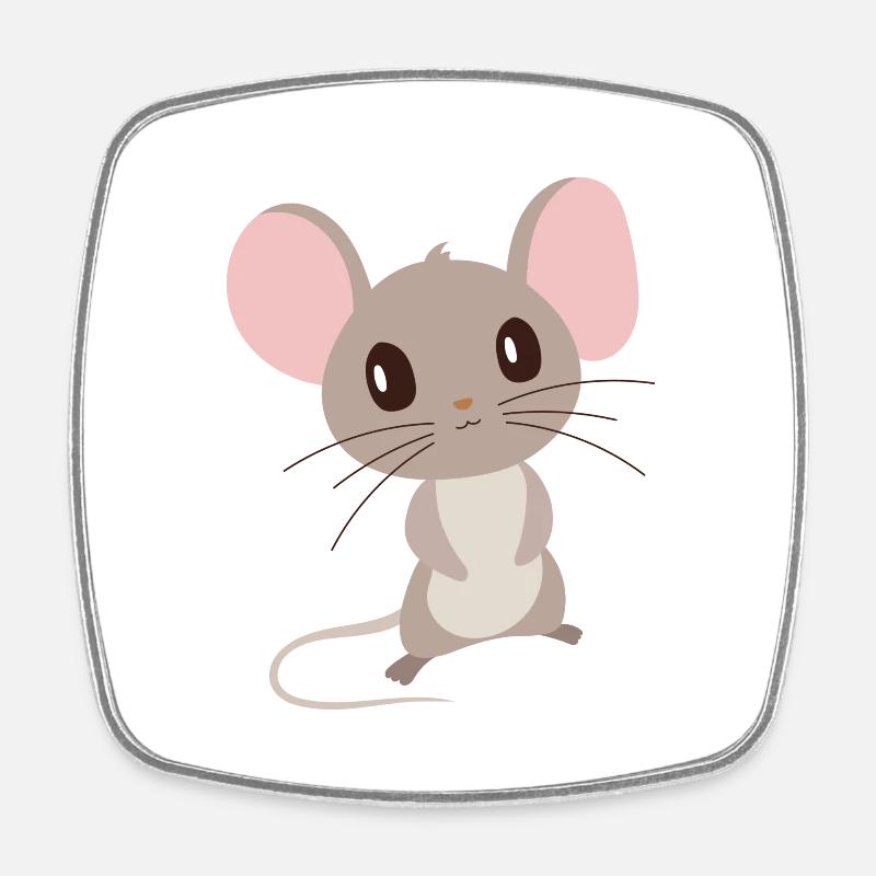 mouse - Square fridge magnet - white