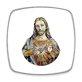 Kandinski Jésus Christ Jésus-Christ * Art de Jésus - Magnet carré - blanc - Devant