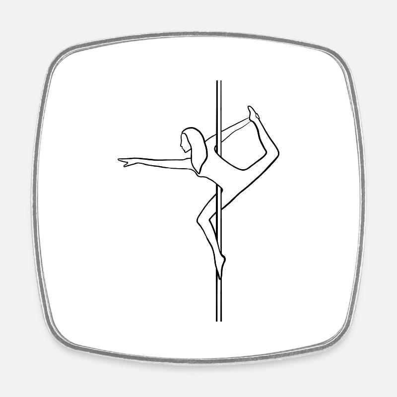 Pole Dance Pole Dancing Polefitness Poledancer - Square fridge magnet - white