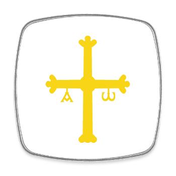 Victoria Cross. Asturias - Square fridge magnet - white - Front