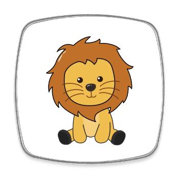 Lion cute animals for kids lion king - Square fridge magnet - white - Front
