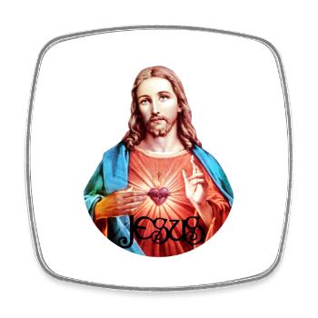 Jesus Christ Jesus Christus - Viereckiger Kühlschrankmagnet - Weiß - Vorne