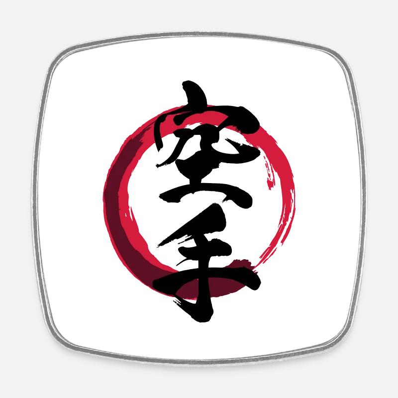 Karate - Kalligraphie - Viereckiger Kühlschrankmagnet - Weiß