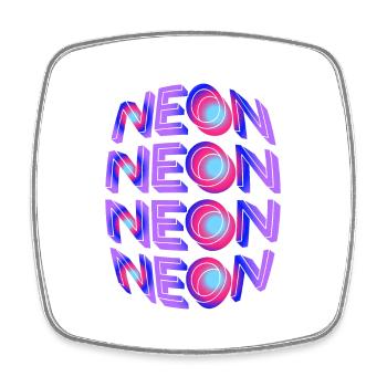 neon - Square fridge magnet - white - Front