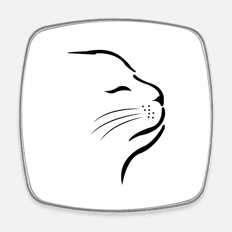 Cat Cats - Square fridge magnet - white