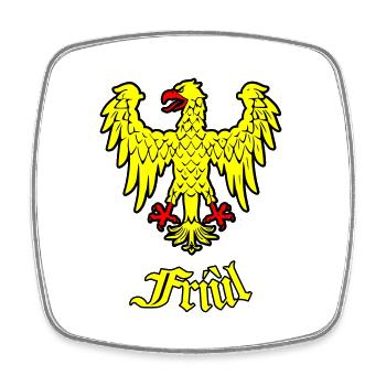 Friuli historical eagle - Square fridge magnet - white - Front