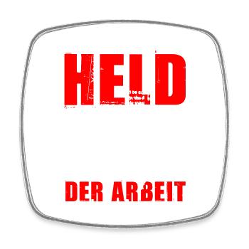HELD DER ARBEIT - DDR Ostalgie - Viereckiger Kühlschrankmagnet - Weiß - Vorne