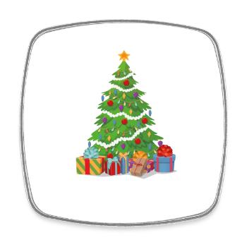 Frohe Weihnachten Frohes Weihnachtsgeschenk - Viereckiger Kühlschrankmagnet - Weiß - Vorne