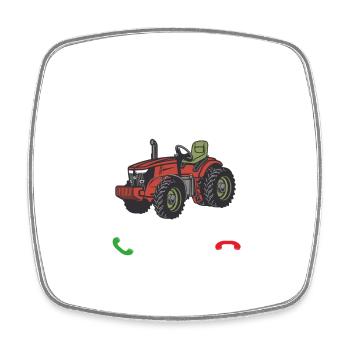 Mon Tracteur M'appelle Il Faut Que J'y Aille - Magnet carré - blanc - Devant