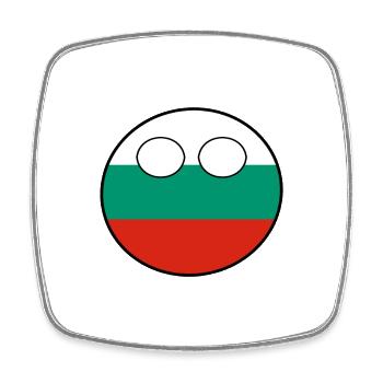 Countryball Country Homeland Bulgaria - Square fridge magnet - white - Front