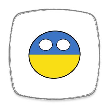Countryball Country Homeland Ukraine - Square fridge magnet - white - Front