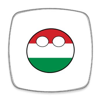 Countryball Country Homeland Hungary - Square fridge magnet - white - Front