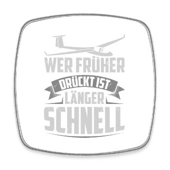 Segelflugzeuge - Viereckiger Kühlschrankmagnet - Weiß - Vorne