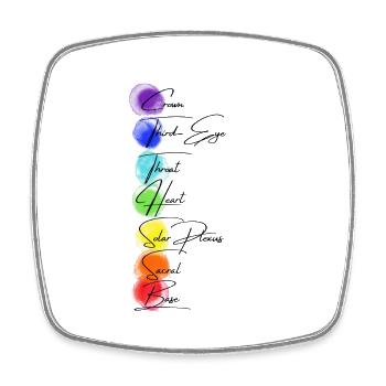 Chakra - Viereckiger Kühlschrankmagnet - Weiß - Vorne