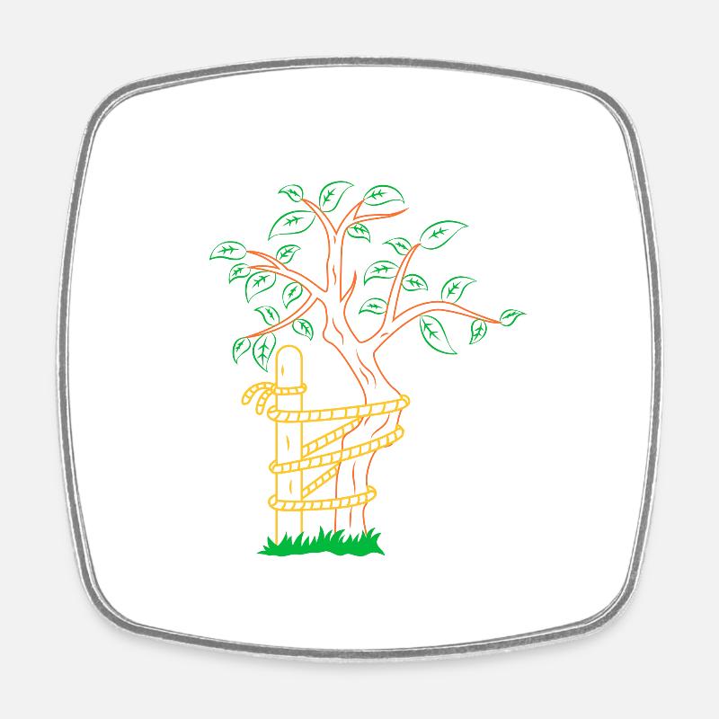Orthopaedic technology Tree Neon (gOT it!) - Square fridge magnet - white