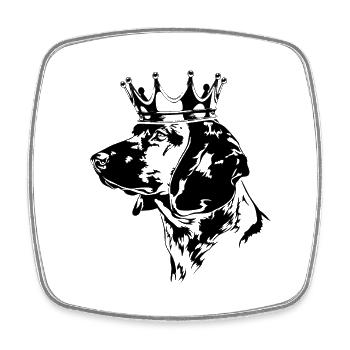 BAVARIAN MOUNTAIN SWEAT DOG Krone Wilsigns - Square fridge magnet - white - Front