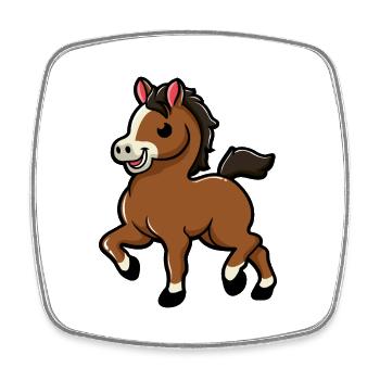 süßes Pferd | Baby Pferd | Fohlen - Viereckiger Kühlschrankmagnet - Weiß - Vorne