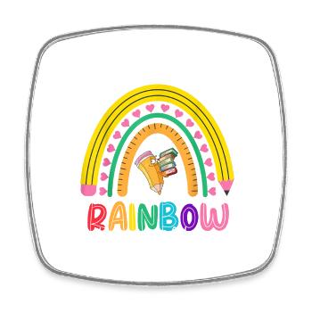 You Are My Rainbow - Teacher Rainbow - Square fridge magnet - white - Front