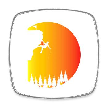 Bouldern Klettern Climbing - Viereckiger Kühlschrankmagnet - Weiß - Vorne